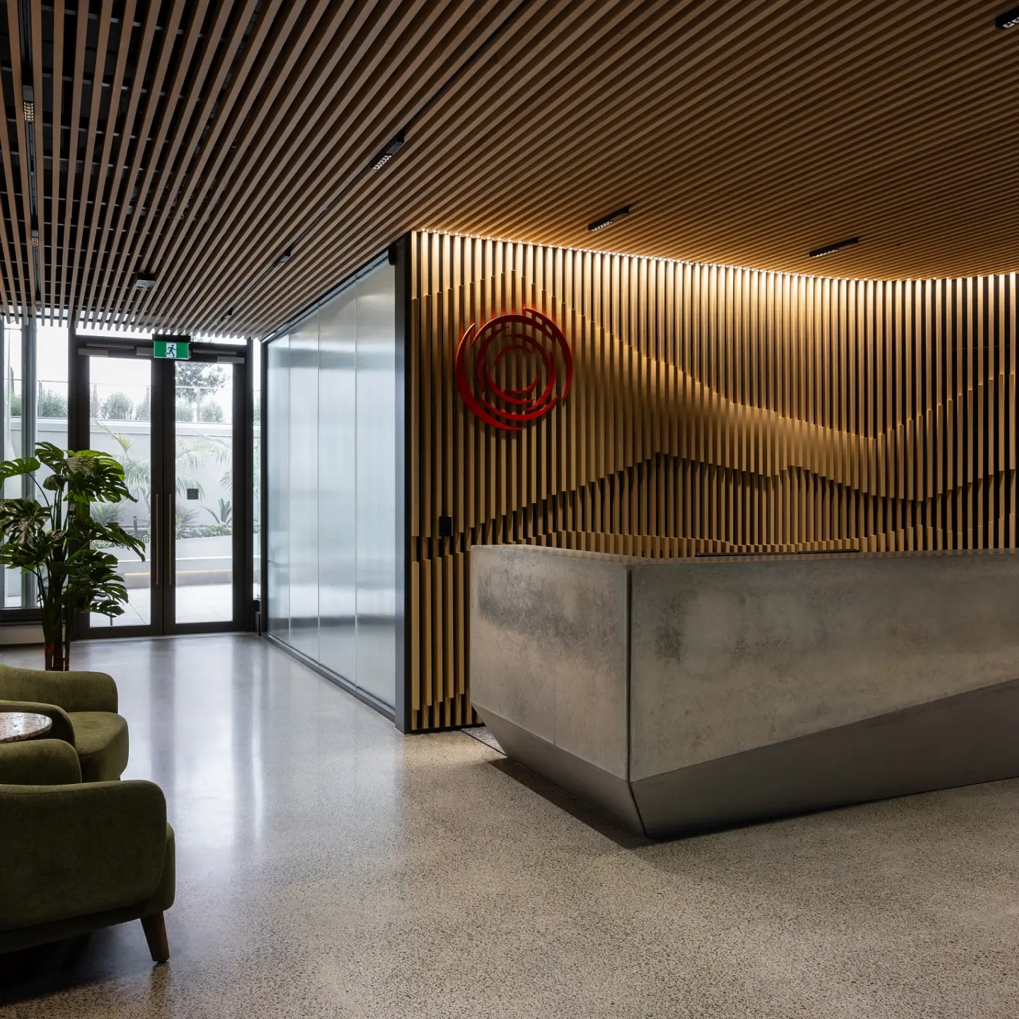 Hemlock timber curved wall battens resized